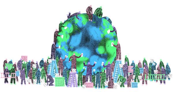 Il·lustració de Claire Merchlinsky per un article d’opinió de ‘The New York Times’ titulat ‘Aturar el canvi climàtic no té esperança. Fem-ho’.